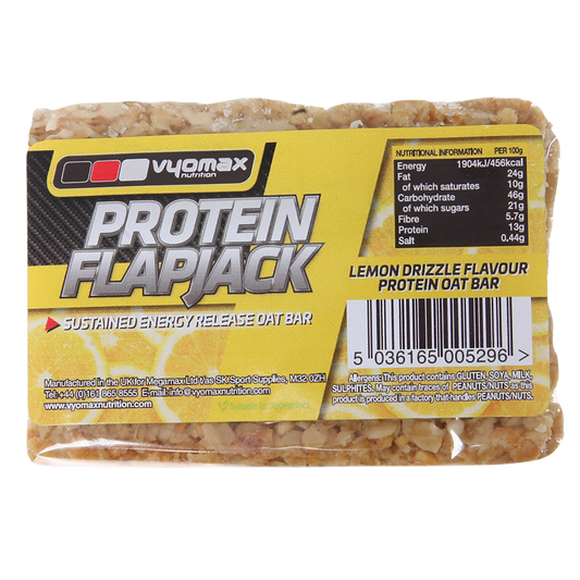 Vyomax Nutrition Protein Flapjacks 12x100g Lemon Drizzle