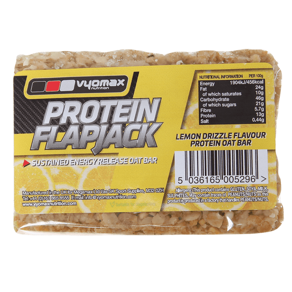 Vyomax Nutrition Protein Flapjacks 12x100g Lemon Drizzle