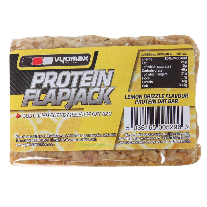 Vyomax Nutrition Protein Flapjacks 12x100g Lemon Drizzle