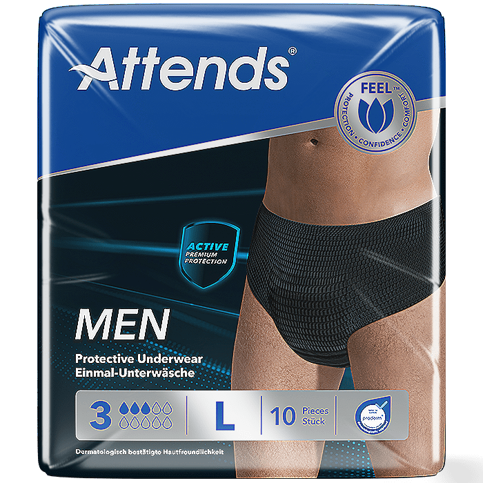 Attends Men Protective Underwear 3 Large Pack of 10 - welzo