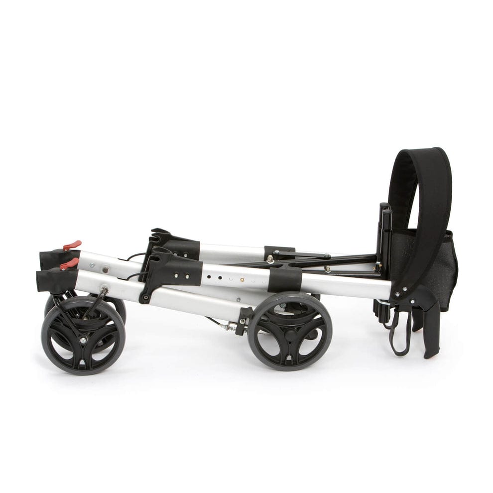 X Fold Lightweight Folding Rollator Walker with Seat & Storage Bag – Drive Devilbiss Mobility Aid (8" Wheels)