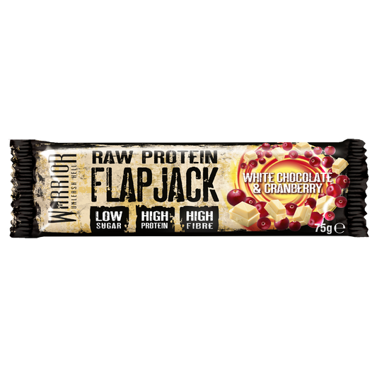 Warrior Raw Protein Flapjack 12x75g White Chocolate Cranberry