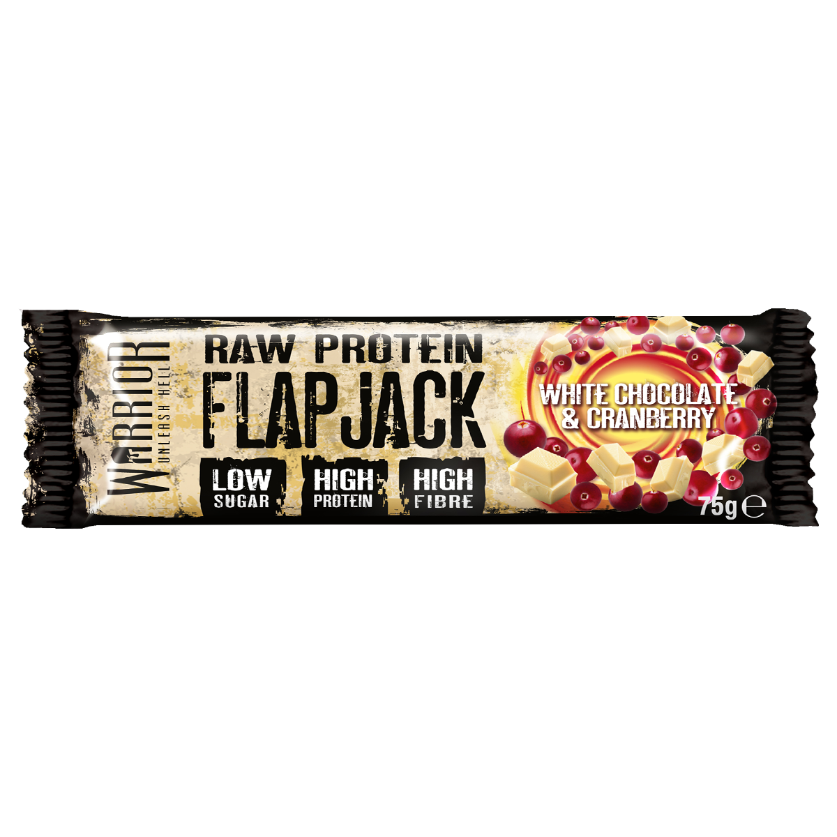 Warrior Raw Protein Flapjack 12x75g White Chocolate Cranberry