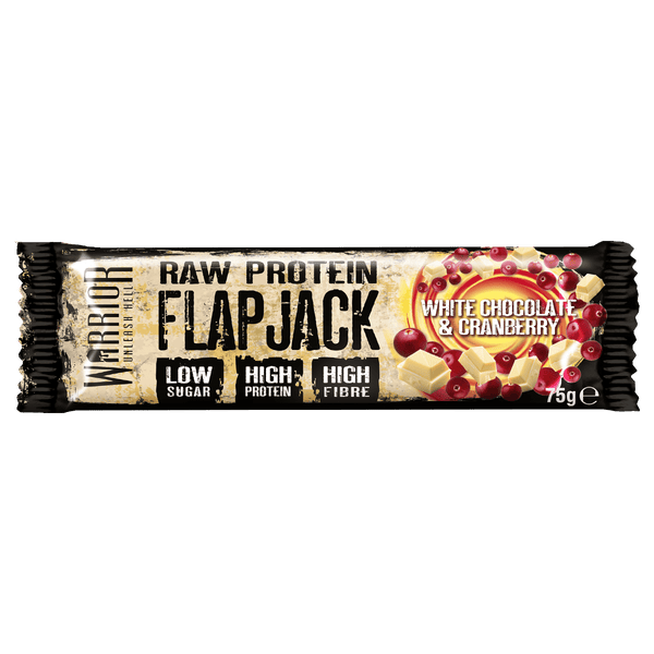 Warrior Raw Protein Flapjack 12x75g White Chocolate Cranberry