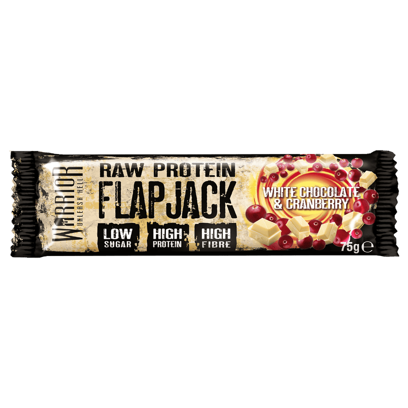 Warrior Raw Protein Flapjack 12x75g White Chocolate Cranberry