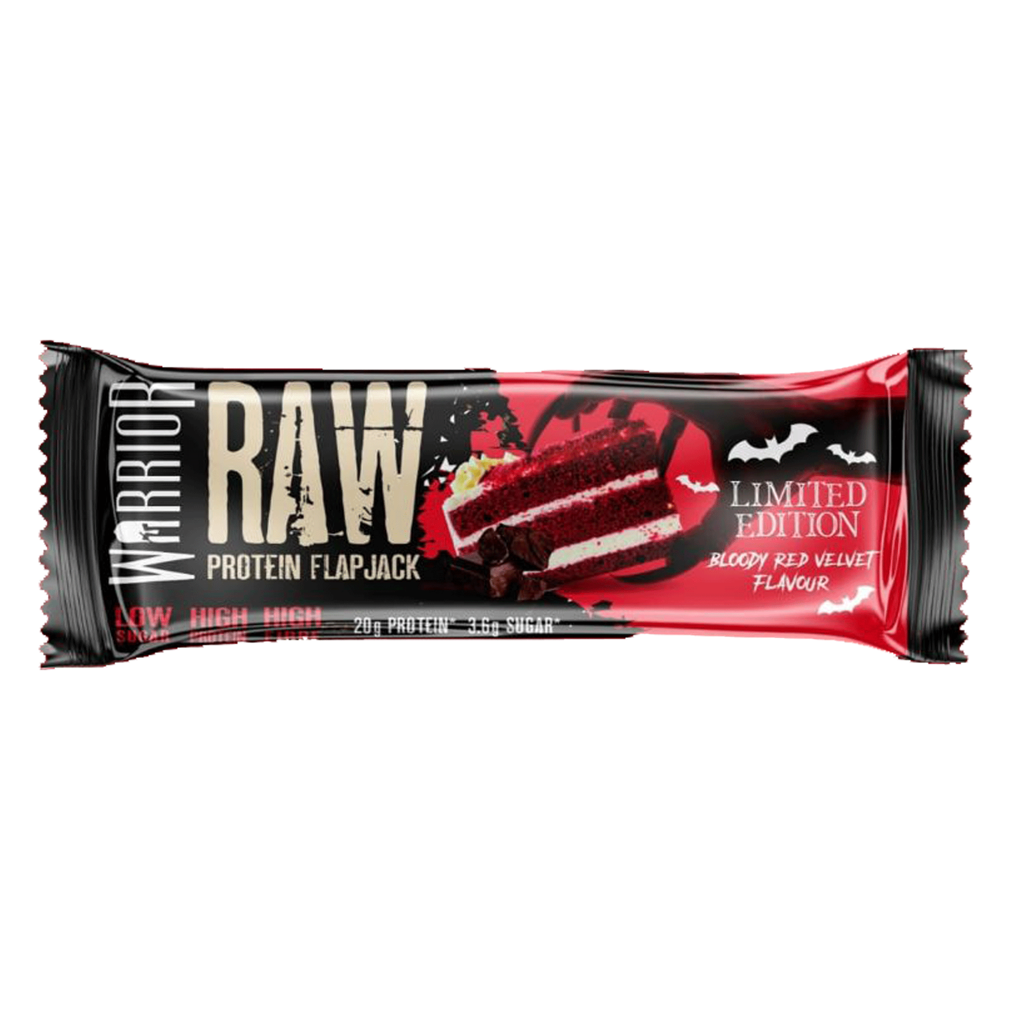 Warrior Raw Protein Flapjack 12x75g Red Velvet Cake