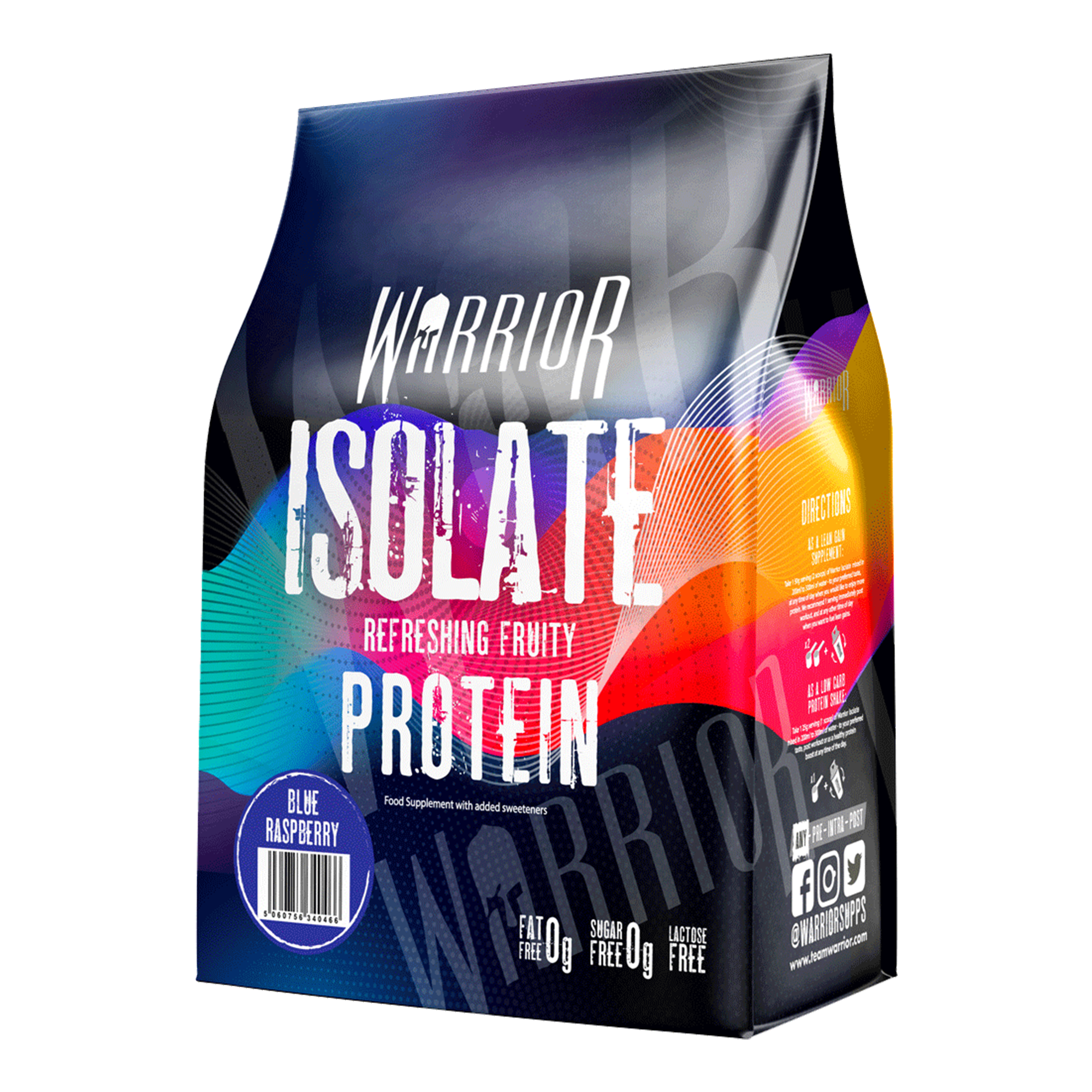 Warrior Isolate 500g Blue Raspberry