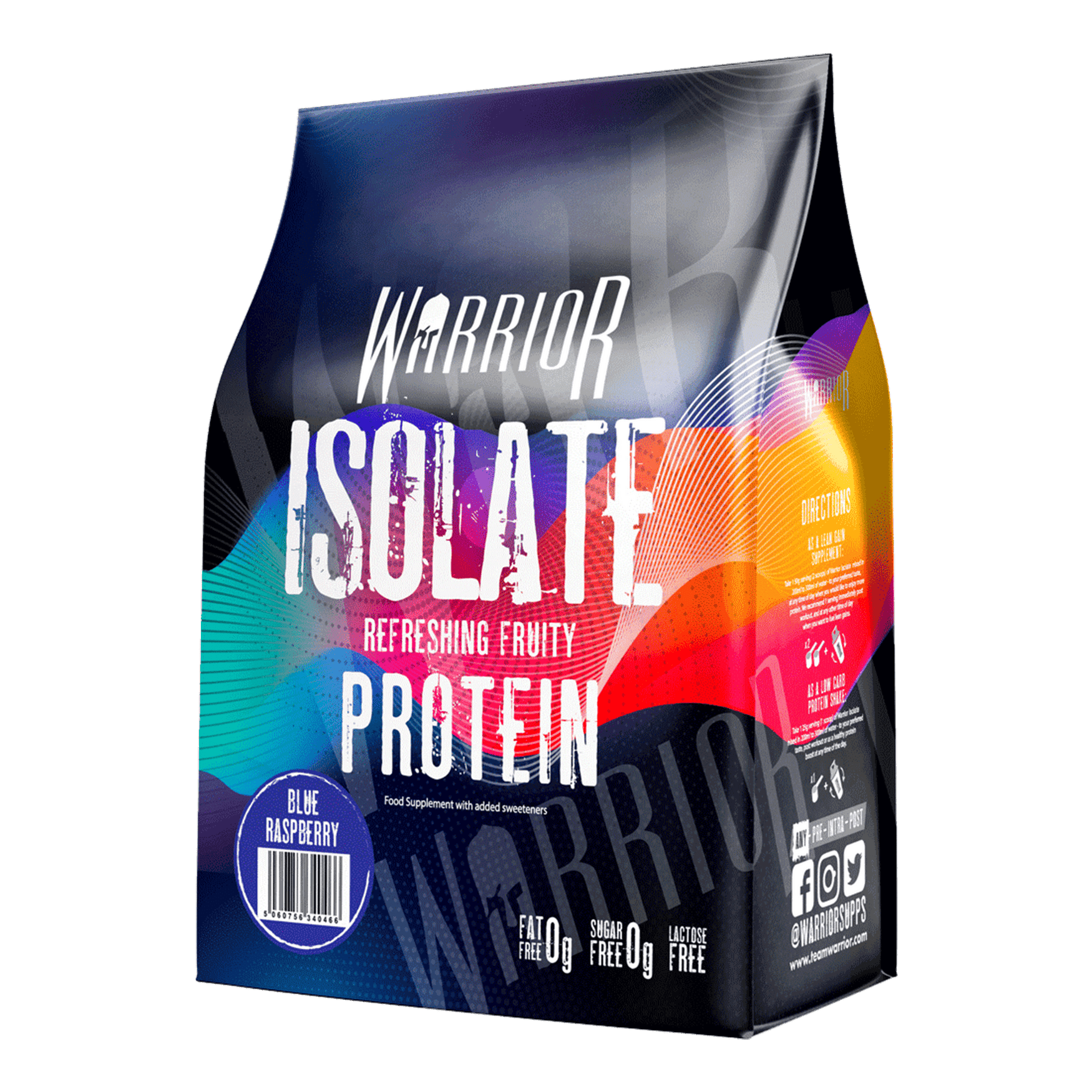 Warrior Isolate 500g Blue Raspberry