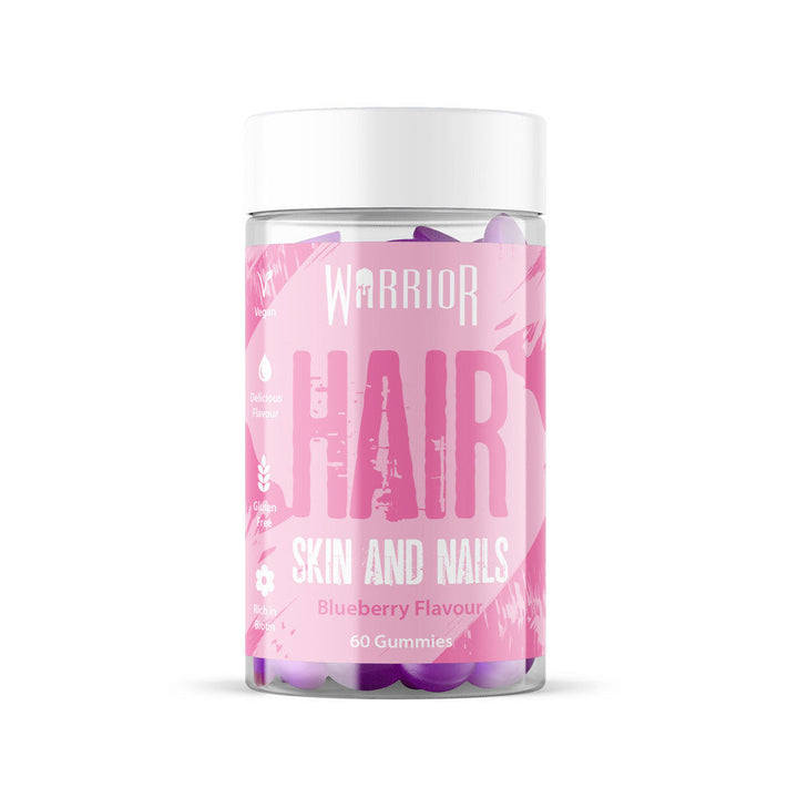 Warrior Hair, Skin and Nail Gummies 60Gummies Blueberry 