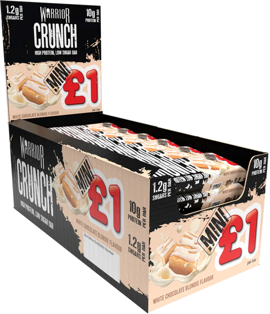 Warrior CRUNCH Mini Bars 24x32g White Chocolate Blondie