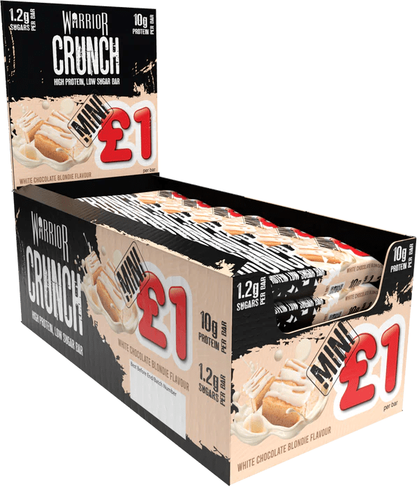 Warrior CRUNCH Mini Bars 24x32g White Chocolate Blondie