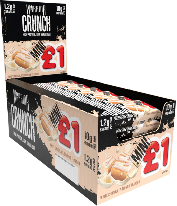 Warrior CRUNCH Mini Bars 24x32g White Chocolate Blondie