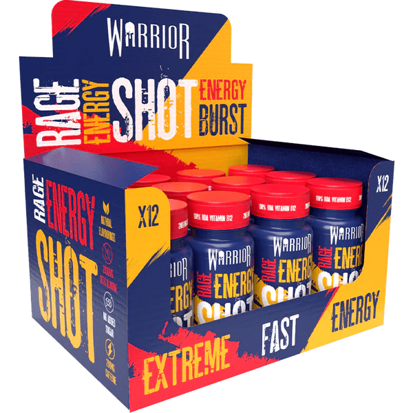 Warrior RAGE Energy Shots 12x60ml Tropical Sourz