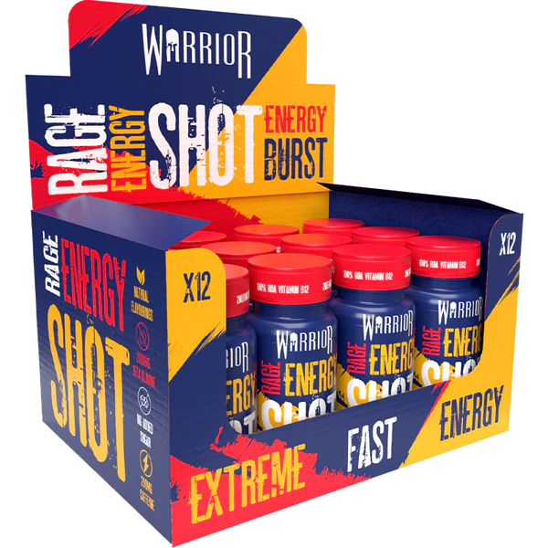 Warrior RAGE Energy Shots 12x60ml Tropical Sourz