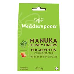 Manuka Honey Drops Eucalyptus & Bee Propolis 120g, Wedderspoon