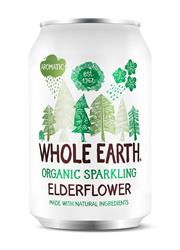 Whole Earth Lightly Sparkling Organic Elderflower 330ml, Whole Earth