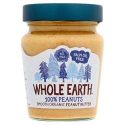 Whole Earth 100% Peanuts Smooth Organic Peanut Butter 227g, Whole Earth