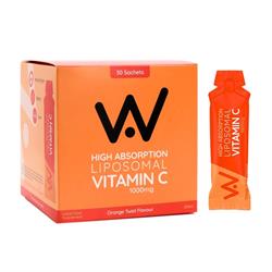 Vitamin C 1000mg Liposomal Liquid - 30 Sachet Pack - Orange Twist, Well Actually