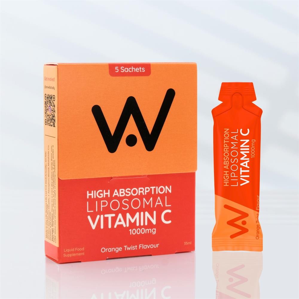 Gutes Vitamin C 1000 mg Liposomale Flüssigkeit - 5 Beutelpack - Orange Twist