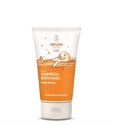 Kids 2in1 Shampoo and Body Wash Happy Orange 150ml, Weleda