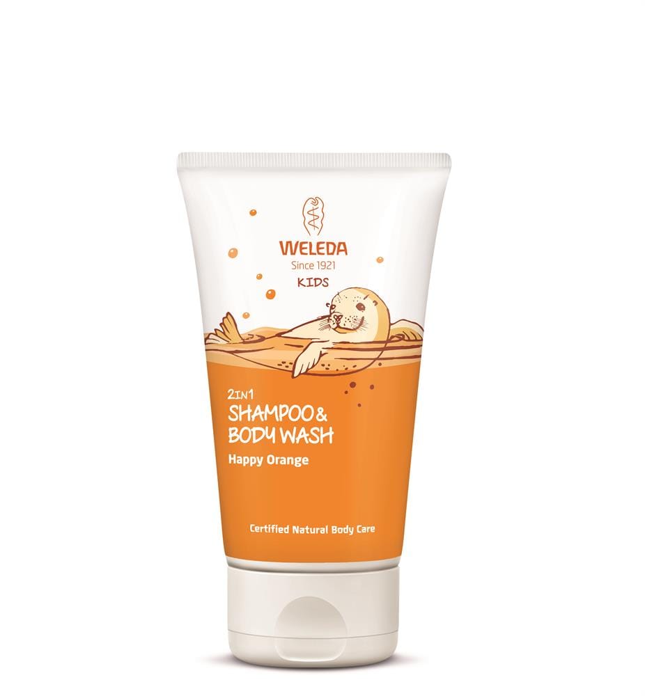 Welleda Kids 2in1 šampon a tělo mytí šťastné oranžové 150 ml