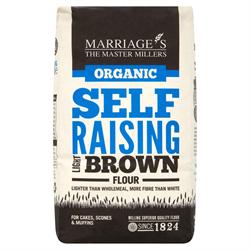 Org Light Brown Self Raising Flour 1000g, W H Marriage