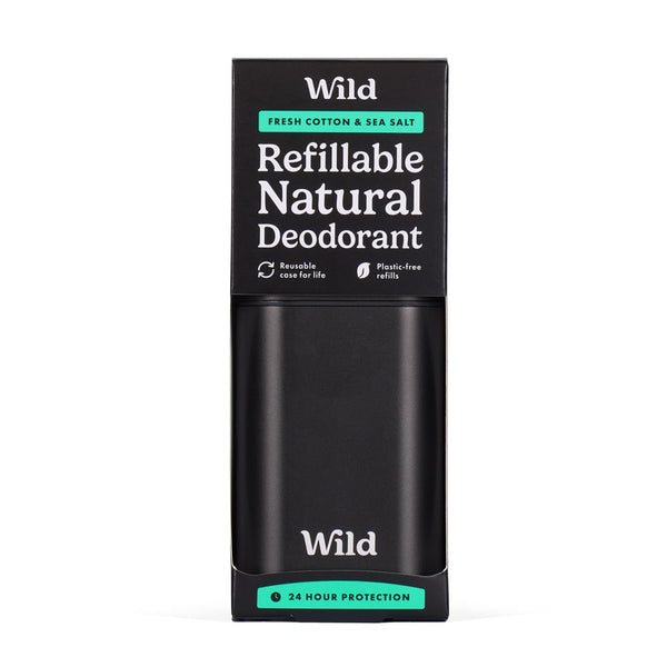 Czarna etui Wild Wild Men oraz świeża bawełna i sól morska Deo 40G