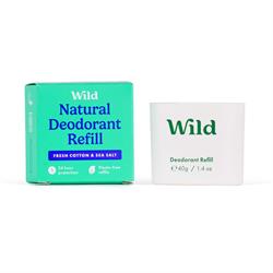 Wild Cotton & Sea Salt Deo Refill 40g, Wild