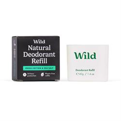 Wild Men's Fresh Cotton & Sea Salt Deo Refill 40g, Wild