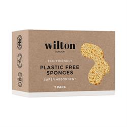 Wilton London Eco Plastic Free Sponge - Twin Pack, Wilton London