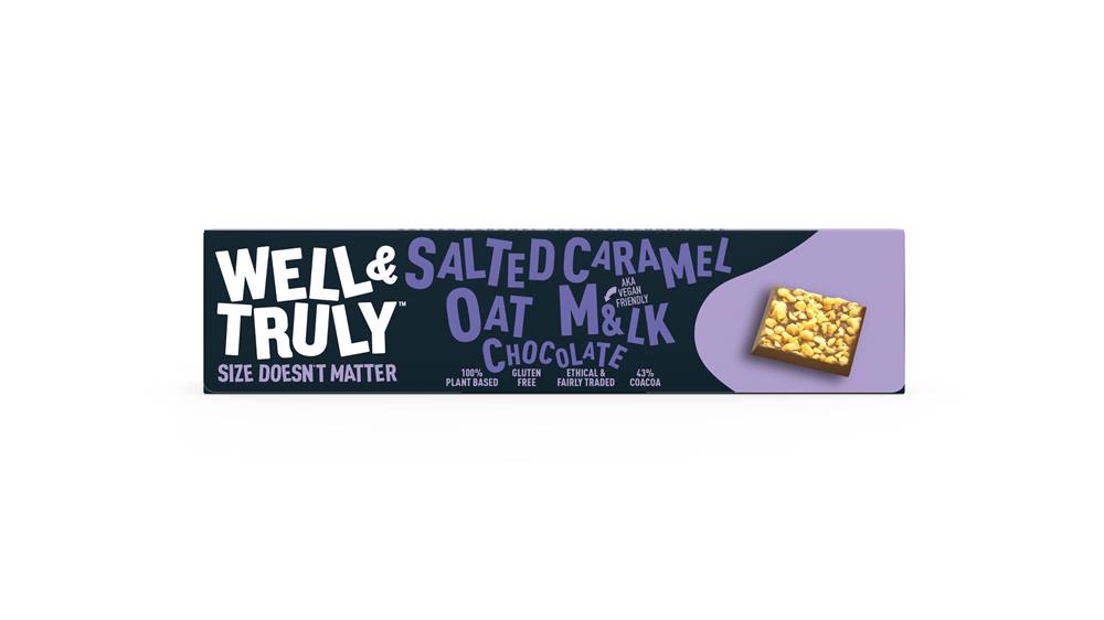 Well and Truly Oat M&lk Chocolate Salted Caramel Bar 30g