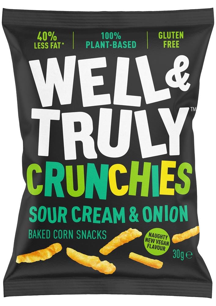 Gut und wirklich saure Sahne und Zwiebel Crunchies Snack 30g