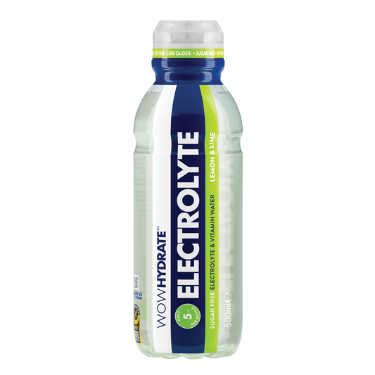 Wow Hydrate Electrolyte Water 12x500ml Lemon & Lime