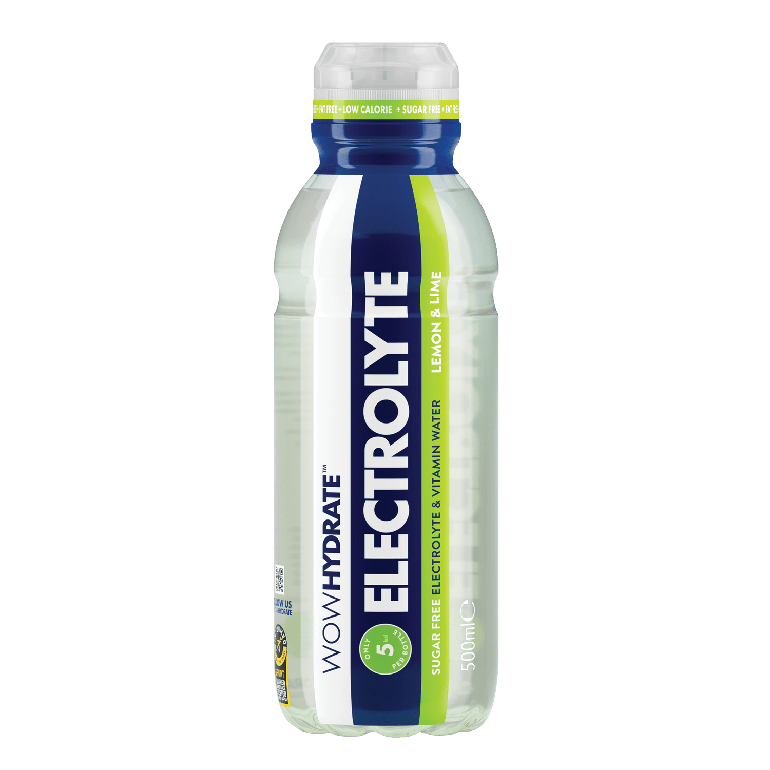 Wow Hydrate Electrolyte Water 12x500ml Lemon & Lime