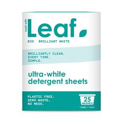 Leaf Brilliant White Laundry Detergent Sheets 25pack, Wash With Leaf