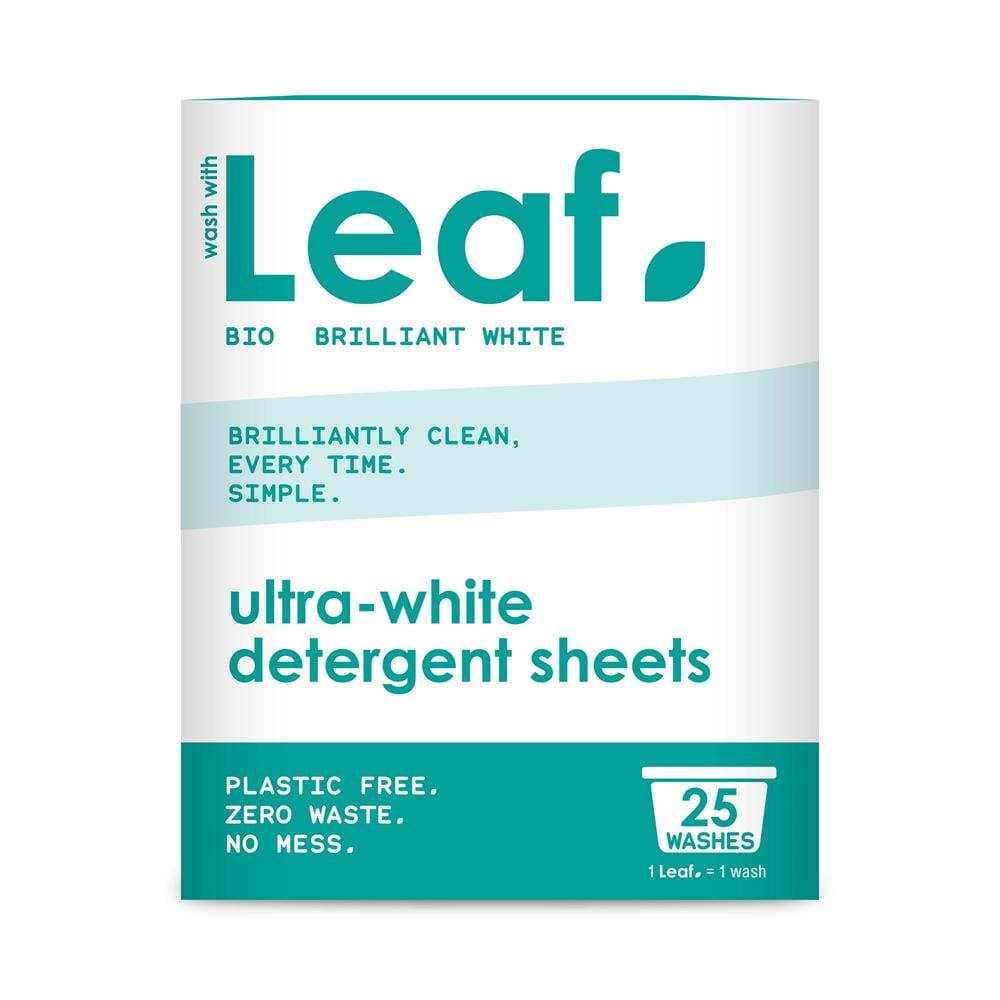 Wash With Leaf Leaf Brilliant White Laundry Detergent Sheets 25pack