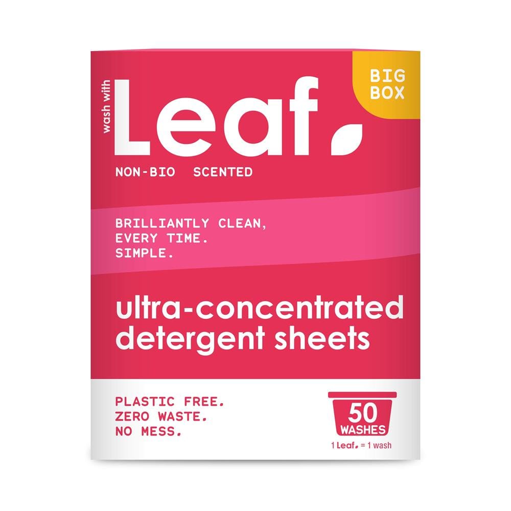 Wash With Leaf Leaf Non Bio laundry detergent sheet 50 pack.