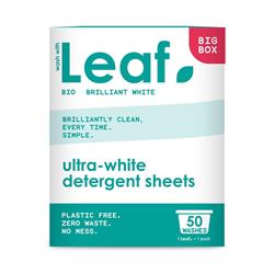 Leaf Brilliant White Laundry Detergent Sheets 50 Pack., Wash With Leaf