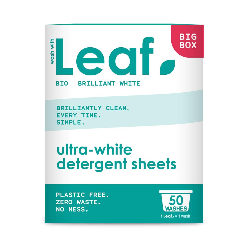 Lavez avec feuilles feuilles de linge blanc brillant feuilles de détergent 50 pack.