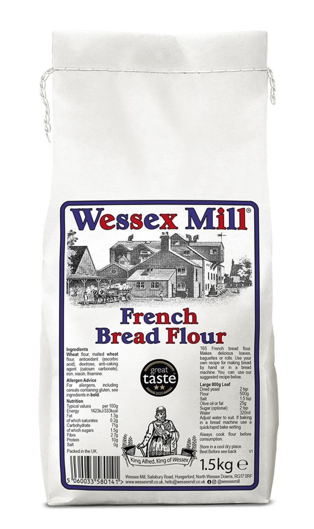 Wessex mølle fransk brødmel 1,5 kg