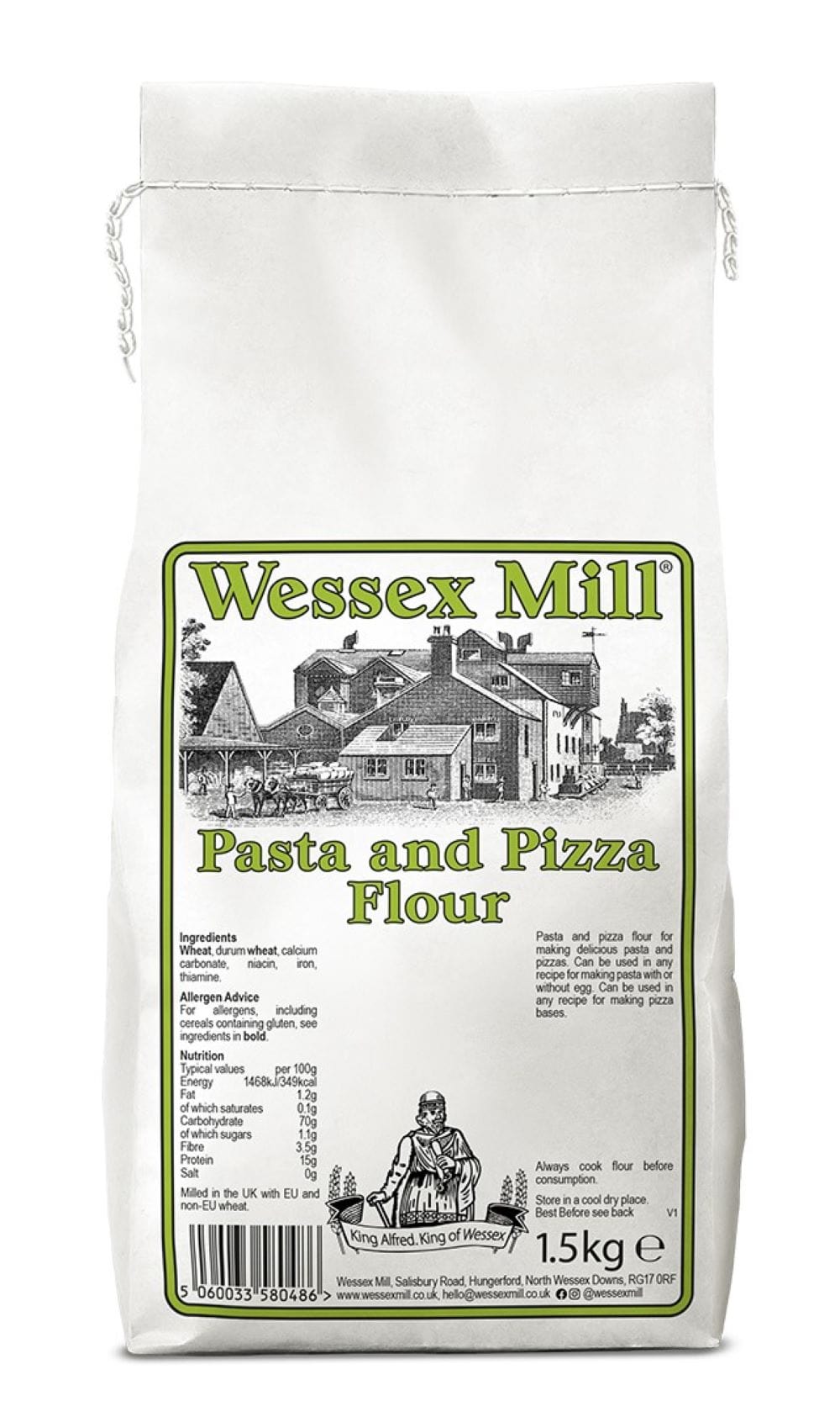 Wessex Mill Pasta und Pizza Mehl feines Getreide 1,5 kg