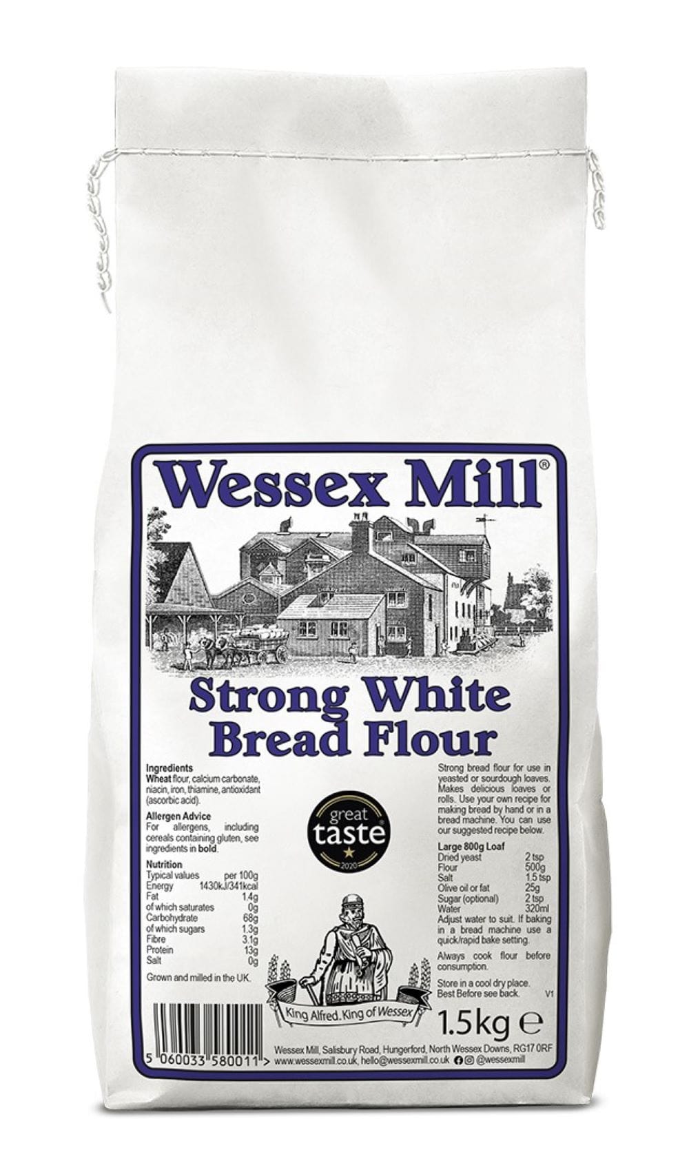 Wessex Mill Starkes Weißbrotmehl 1,5 kg