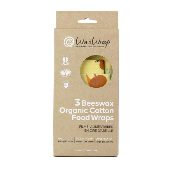 Wax Wrap Beeswax org βαμβακερό φαγητό περιτυλίγματα 3 το καθένα