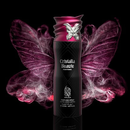 Cristalla Beaute Body Spray 200ml Extra Long Lasting Perfumed Body Deodorant For Her