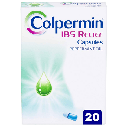 Colpermin IBS Relief Capsules pack of 20, enteric-coated peppermint oil 0.2ml per capsule for irritable bowel syndrome