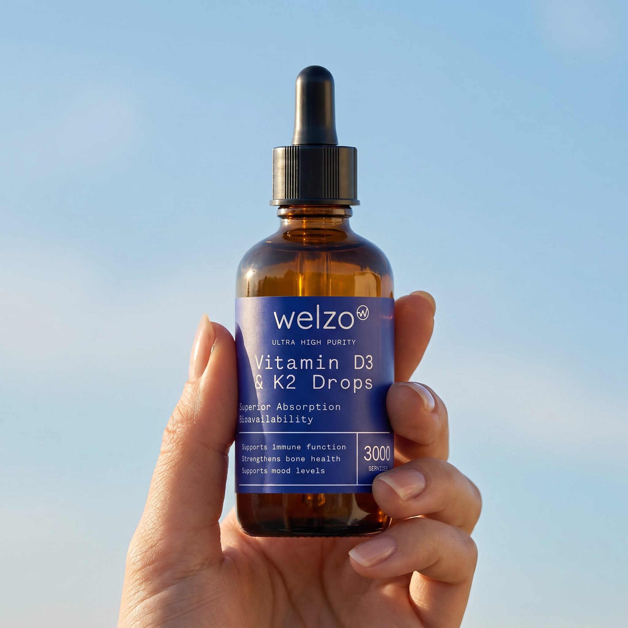 Welzo Ultra Purity Vitamin D3 & K2 Tropfen