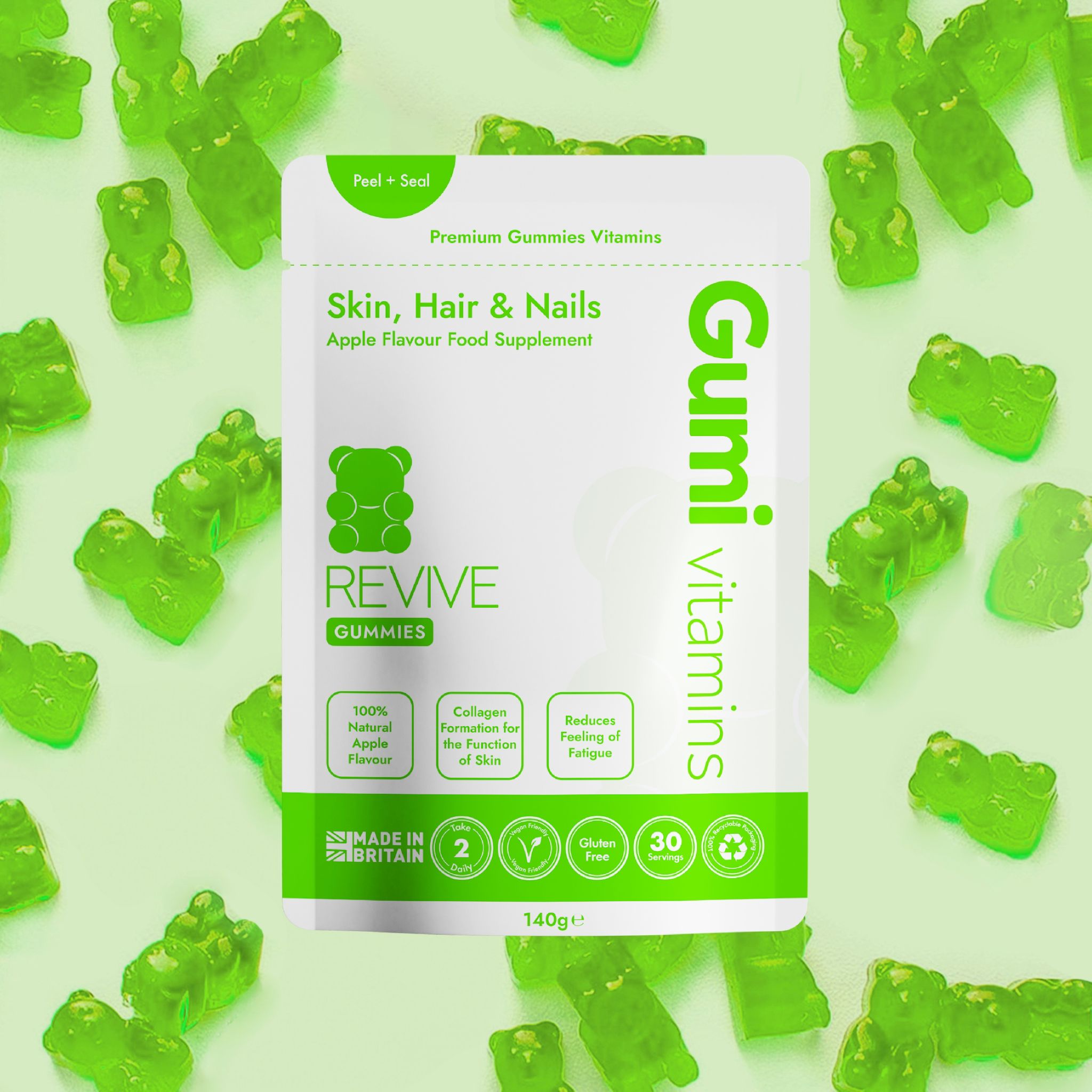 Gumi Vitamins Revive - Skin, Hair & Nails - Welzo