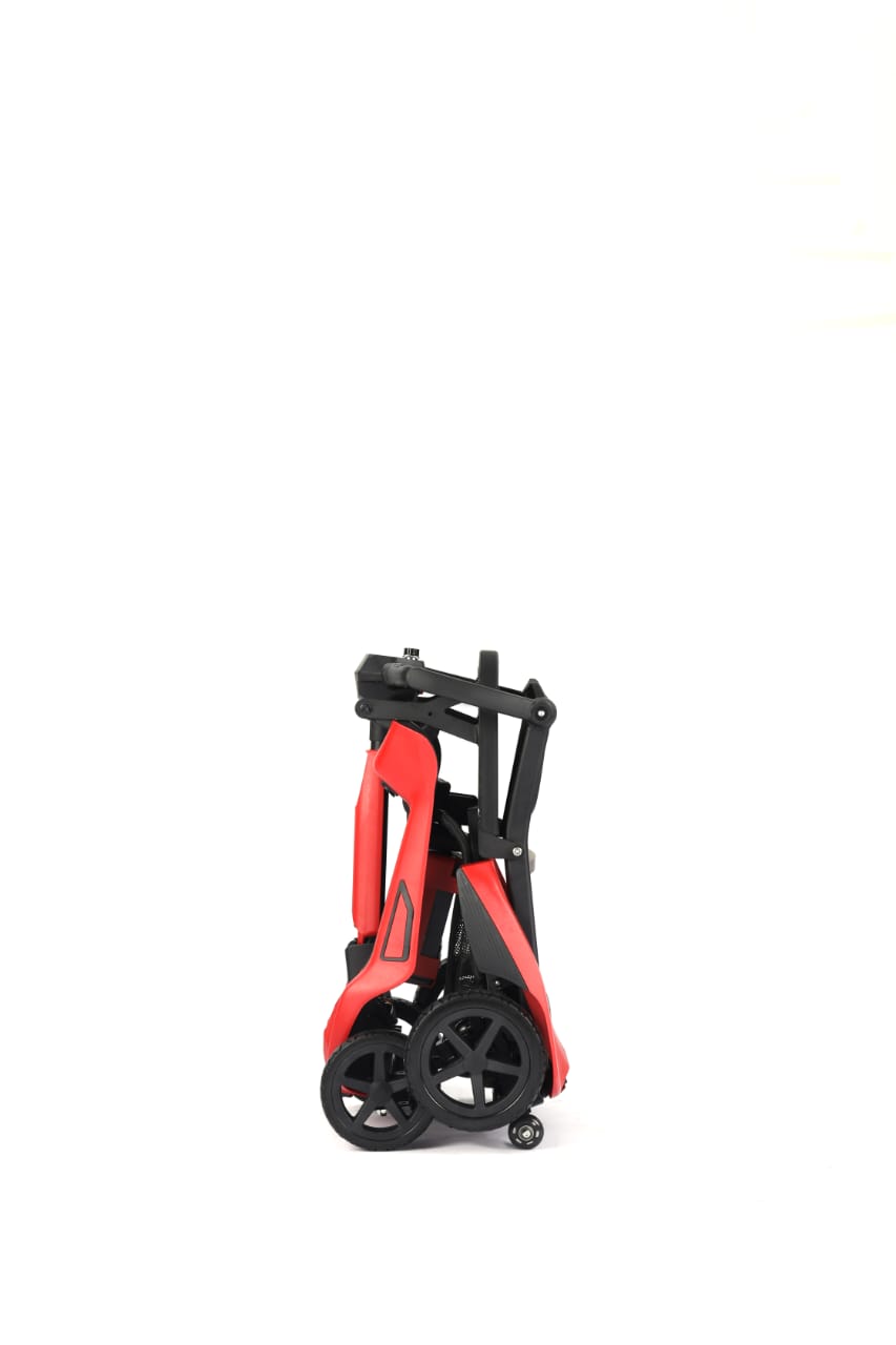 Welzo Red FreeFold X Lightweight 16KG Foldable Mobility Scooter – Portable Electric Scooter, Lithium Battery, 30km Range