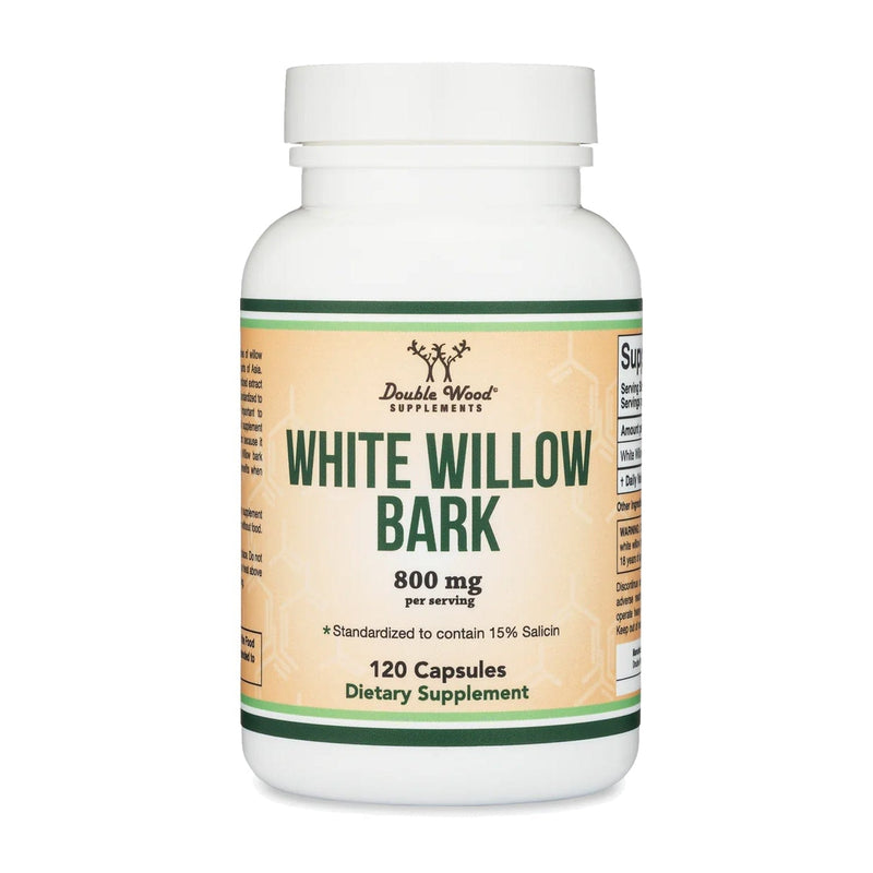 Double Wood White Willow Bark - 120 x 400 mg capsules - Welzo