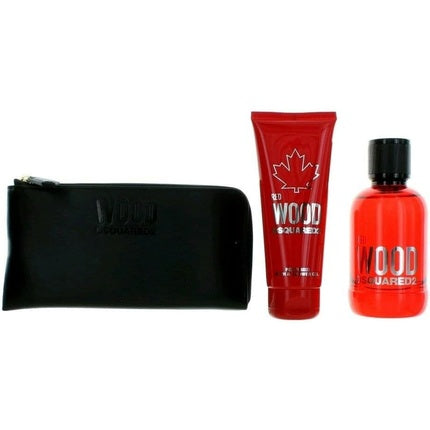 Dsquared2 Red Wood EDT 100ml and BL 100ml with Wallet for Women